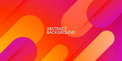 Dynamic orange and purple gradient background with simple overlap shapes. Colorful design. Cool and modern with geometric concept. Eps10 vector