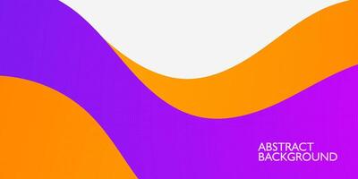 Abstract 3D wave art background design with purple and orange combination on white background for design. Eps10 vector