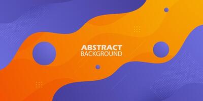 Abstract 3D wave art background design with purple and orange color combination for design. Eps10 vector