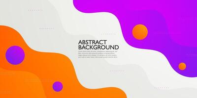 Modern purple orange geometric business banner design. Creative banner design with wave shapes and lines for template. Simple horizontal banner. Eps10 vector