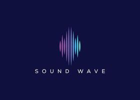 Minimalist Sound Wave logo. Modern Sound Wave logo. Music Logo vector