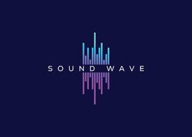 Minimalist Sound Wave logo. Modern Sound Wave logo. Music Logo vector