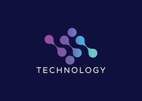 logotipo de tecnología moderna vector