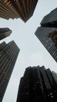 Looking up at office towers in Calgary video