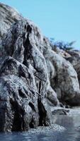 Aerial view of the dramatic coastline at the cliffs video