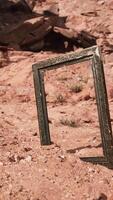 Very old wooden frame in Grand Canyon video