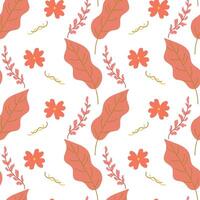 Autumn leaves seamless floral pattern in pastel colors. Autumn background. Design of textiles, wallpaper, paper, packaging.. vector
