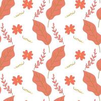 Autumn leaves seamless floral pattern in pastel colors. Autumn background. Design of textiles, wallpaper, paper, packaging.. vector