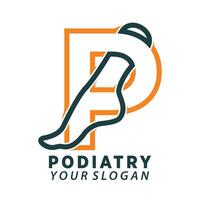 podiatry or foot care premium design vector