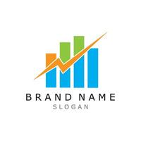 financial logo creative arrow diagram market design template vector