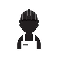 Labour logo illustration . Constructor worker icon. Engineer builder symbol. vector