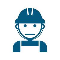 Labour logo illustration . Constructor worker icon. Engineer builder symbol. vector