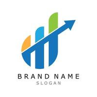 financial logo creative arrow diagram market design template vector