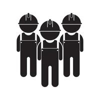 Labour logo illustration . Constructor worker icon. Engineer builder symbol. vector