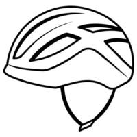 Cycling Helmet outline coloring book page line art illustration digital drawing vector