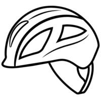 Cycling Helmet outline coloring book page line art illustration digital drawing vector