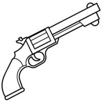 pistola contorno colorante libro página línea Arte ilustración digital dibujo vector
