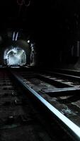 Deep metro tunnel under construction video