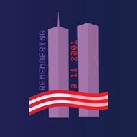 Remembering 9 11 icon clipart avatar logotype isolated illustration vector