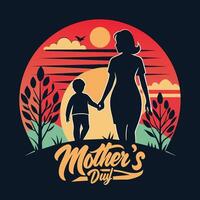 Happy mother day. International celebration day template. vector