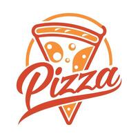 pizza flat style art illustration vector