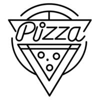 Pizza comida plano estilo Arte ilustración vector