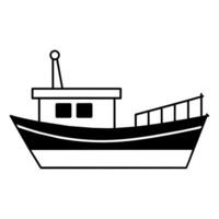 Boat Icon illustration line art flat style vector