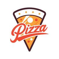 pizza flat style art illustration vector