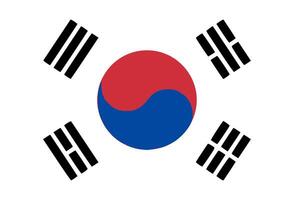 el nacional bandera de sur Corea vector