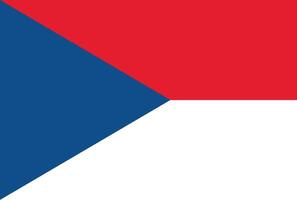The national flag of czechia vector