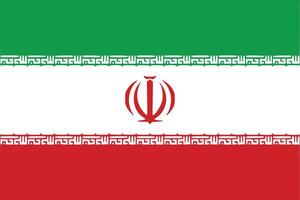 The national flag of iran vector