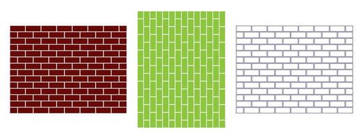 Brick wall icons trendy flat line art style vectors. vector