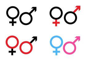 Gender sign icon. Male and female symbols. vector
