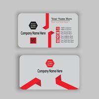 black business card with red triangle shapes design vector