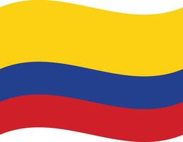 Wavy Colombia flag isolated on white background . Colombia waving flag symbol . illustration vector