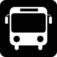 autobús detener icono aislado en blanco antecedentes . autobús icono en cuadrado . ilustración vector