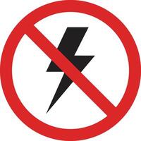 No lightning icon isolated on white background . No energy icon . No electricity sign vector