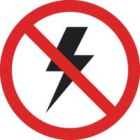 No lightning icon isolated on white background . No energy icon . No electricity sign vector