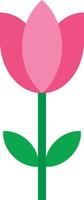 Tulip flower icon in trendy style isolated on white background . Pink red tulip flower icon vector