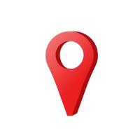 Pin of map. Red marker with white dot on it. Place of location. gps marker. Geo point for position and navigation. Pinpoint place on map. vector