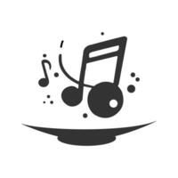 Music icon or music symbol, sign. vector