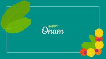 Onam Indian Festival Kerala State. Floral patterns. Happy Onam holiday. Poster Banner Design. illustration. vector