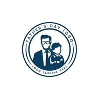 resumen contento del padre día logo diseño, padre logo vector