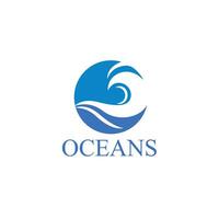 Oceans Logo Design - wave, water logo, beach logo, wave icon, wave font, surf logo, sun logo, sound wave logo, sea logo, ocean logo, wave pattern, sea wave logo, w logo, river logo, digital wave logo vector