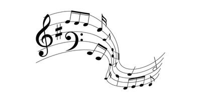 música Nota ilustración. música firmar y símbolo. vector