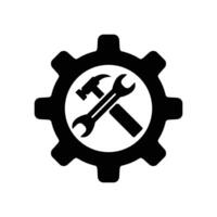 repair icon design. mechanical system setting sign and symbol. vector