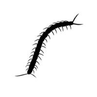centipede silhouette design. dangerous millipede icon, sign and symbol. vector