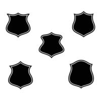 set of blank emblem design. vintage shield sign and symbol. vector