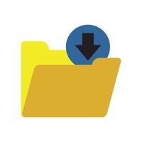 download folder icon design. internet data saver sign and symbol. vector