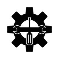 repair icon design. mechanical system setting sign and symbol. vector